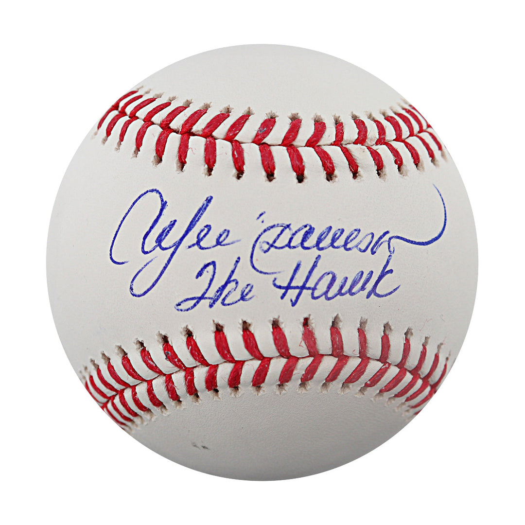 Andre Dawson Chicago Cubs Autographed Inscribed The Hawk OMLB Baseball Beckett