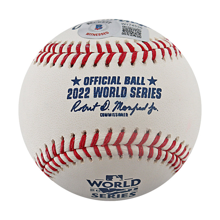 Alex Bregman Astros Red Sox Autographed Inscribed 22 S Champs 2022 World Series Logo Baseball Beckett