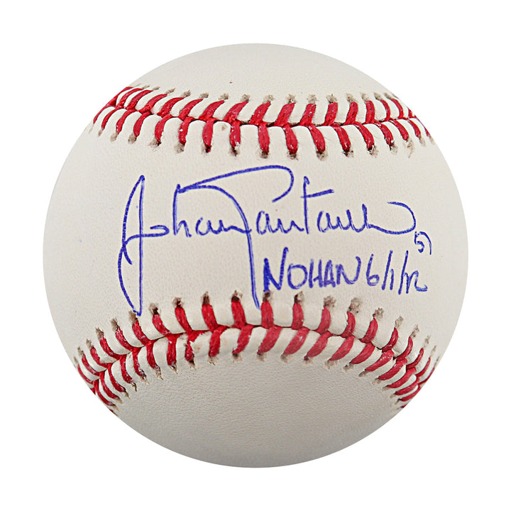 Johan Santana New York Mets Autographed Inscribed Nohan 6/1/12 OMLB Baseball Beckett