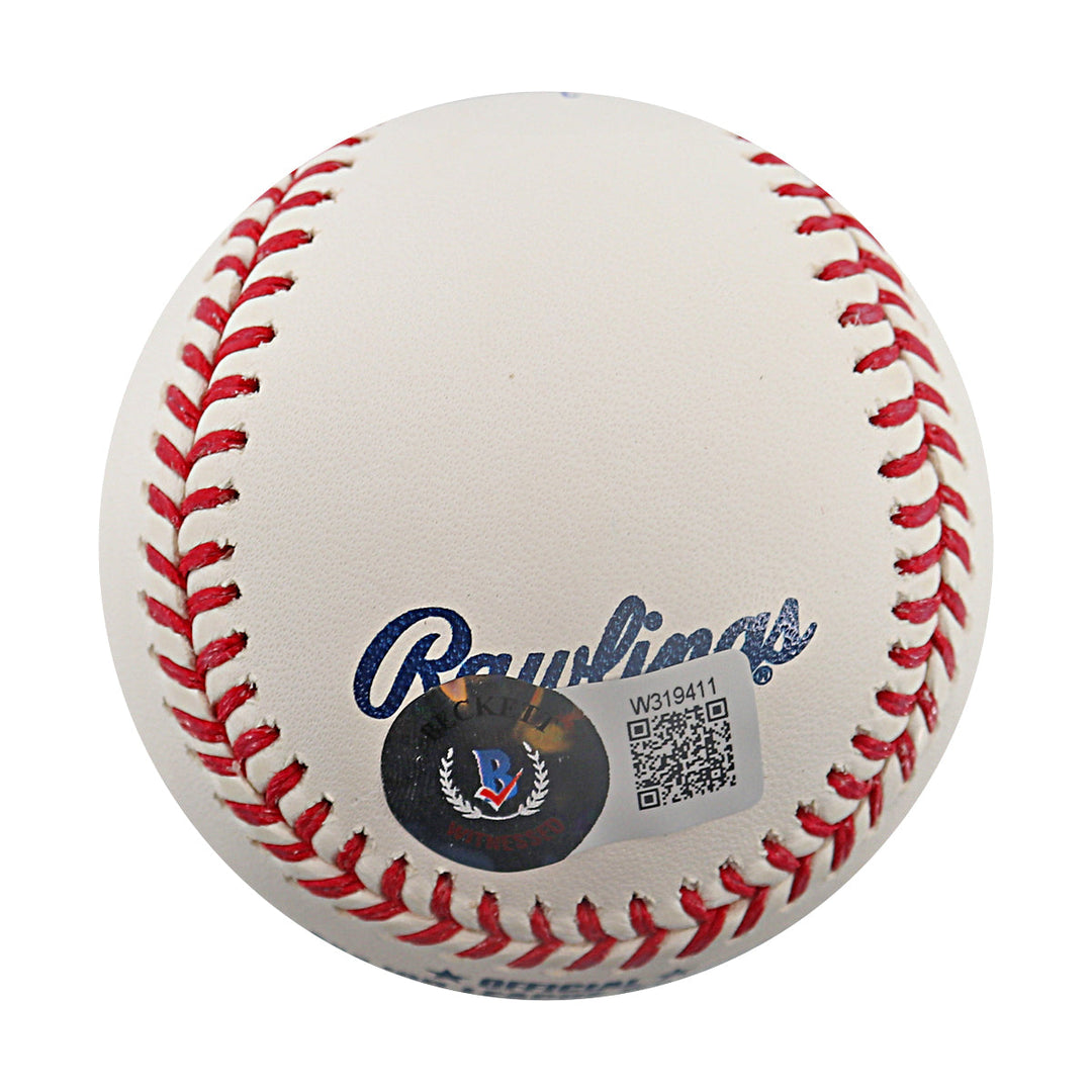 Hideki Matsui New York Yankees Autographed Inscribed Godzilla OMLB Baseball Beckett