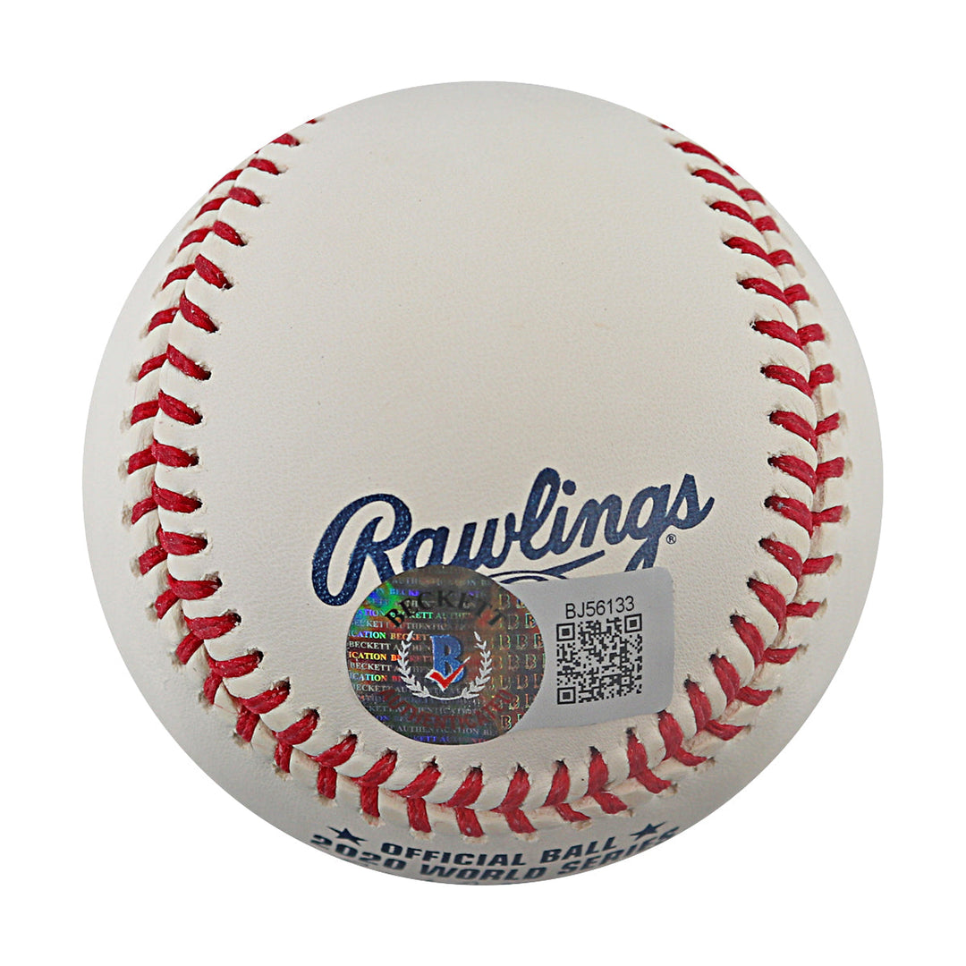 Mookie Betts Los Angeles Dodgers Autographed 2020 World Series Logo Baseball Beckett