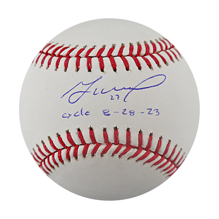 Jose Altuve Houston Astros Autographed Inscribed Cycle 8-28-23 OMLB Baseball Beckett