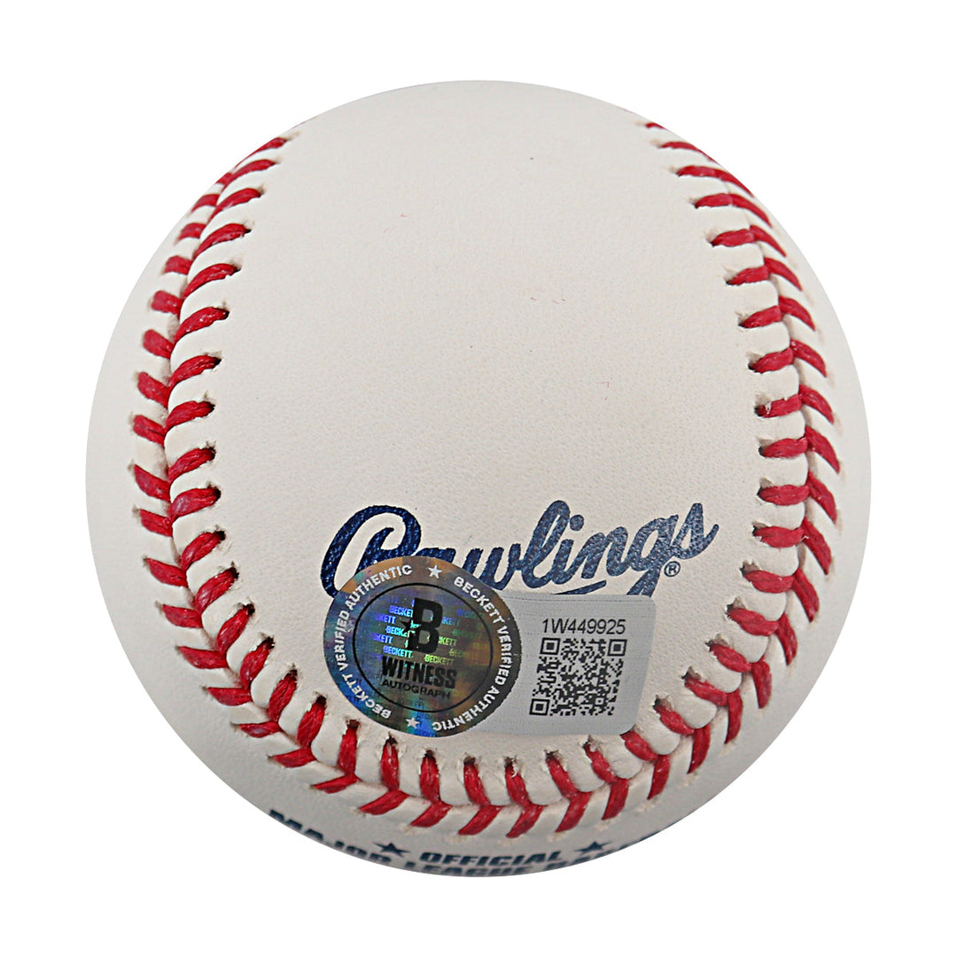 Edgar Martinez Seattle Mariners Autographed Inscribed HOF 19 OMLB Baseball Beckett