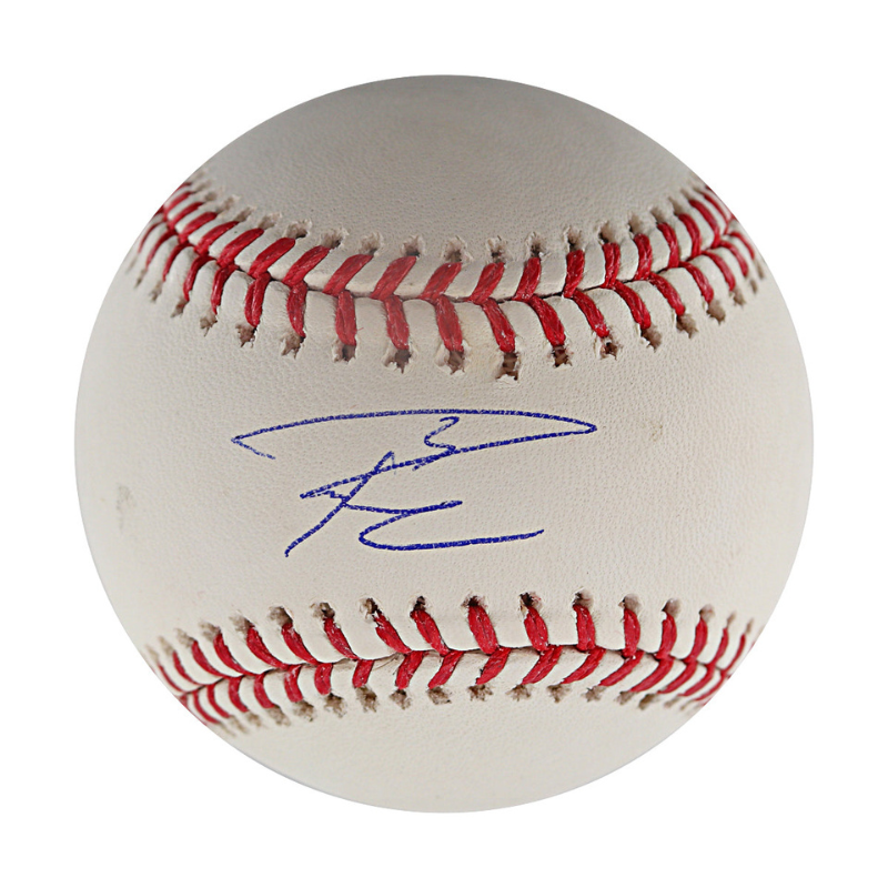 Russell Wilson Seahawks Broncos Giants Autographed OMLB Baseball RW Holo