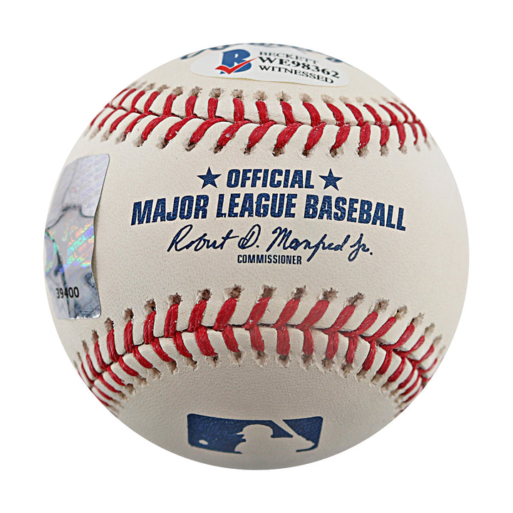 Russell Wilson Seahawks Broncos Giants Autographed OMLB Baseball Seattle Seahawks RW Holo