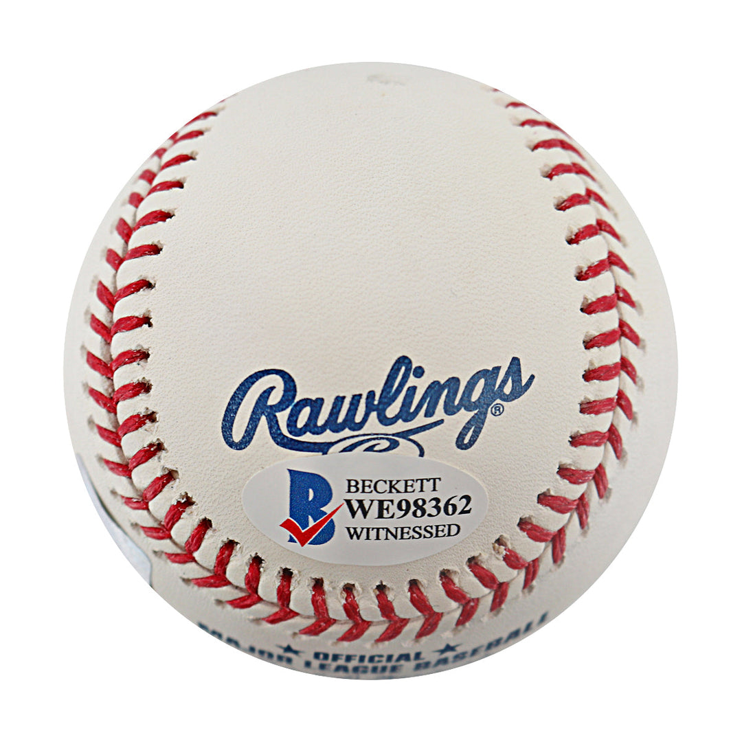 Russell Wilson Seahawks Broncos Giants Autographed OMLB Baseball Seattle Seahawks RW Holo