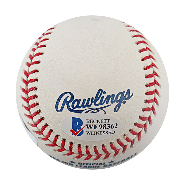 Russell Wilson Seahawks Broncos Giants Autographed OMLB Baseball Seattle Seahawks RW Holo