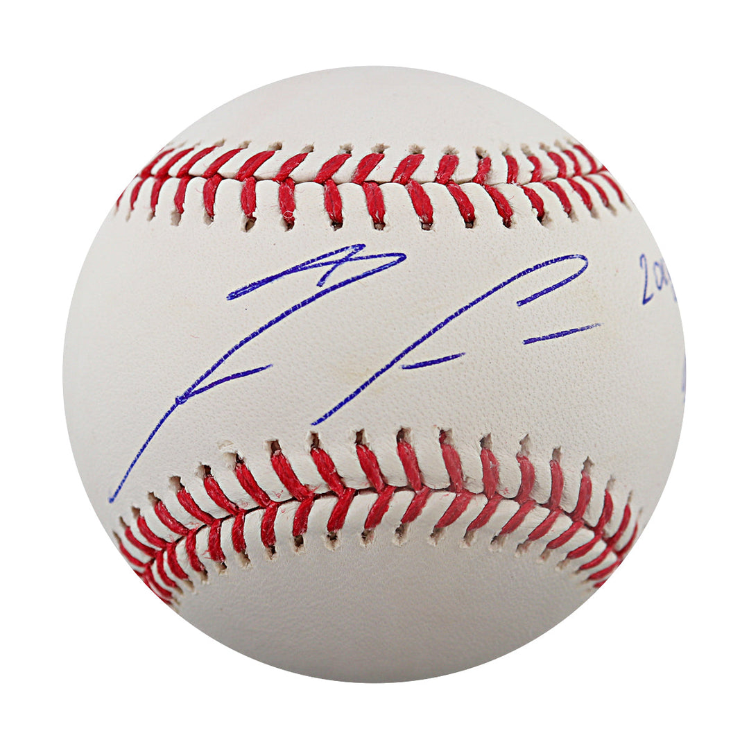 Ronald Acuna Jr Atlanta Braves Autographed Inscribed 2018 NL ROY OMLB Baseball Beckett