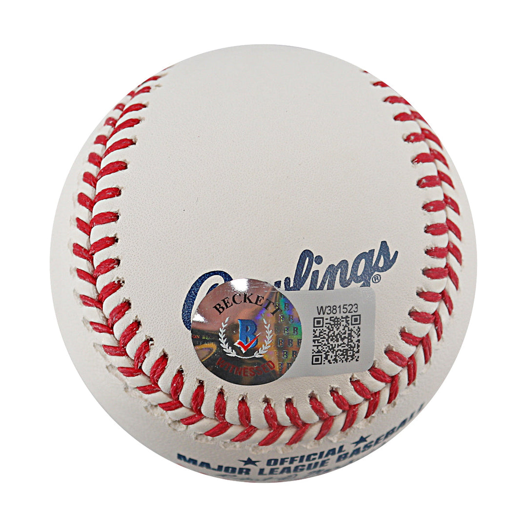 Yordan Alvarez Houston Astros Autographed Inscribed 2019 AL ROY OMLB Baseball Beckett