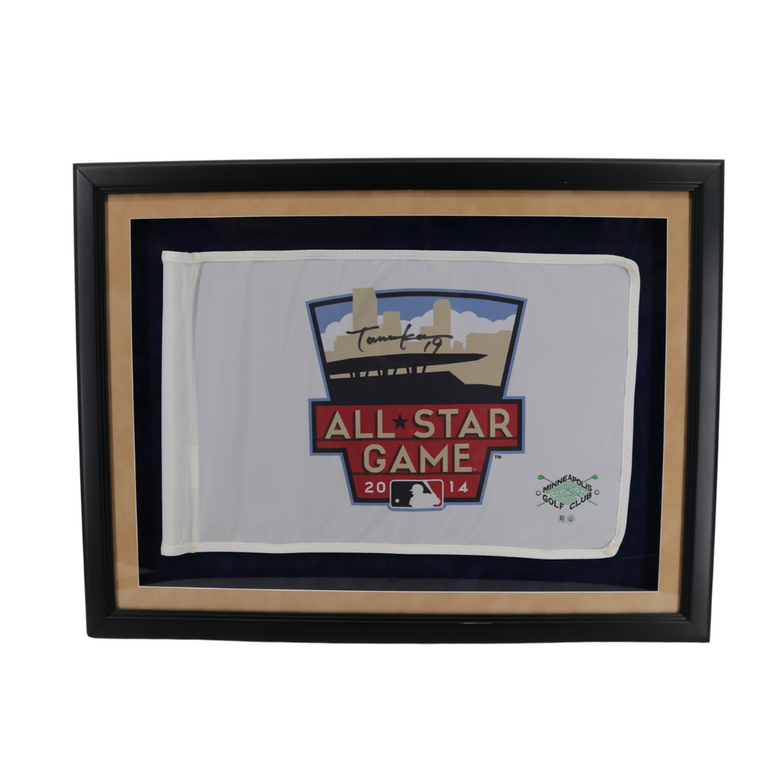 Masahiro Tanaka Yankees Autographed Signed 21x28 Framed All Star Golf Flag MLB