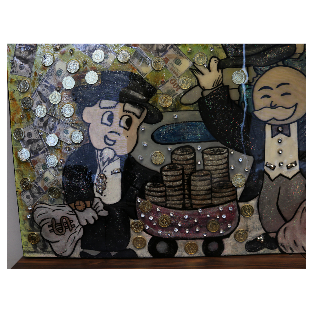 Khalil Douisse "Kings Rule" The Monopoly Man 39x60 Canvas