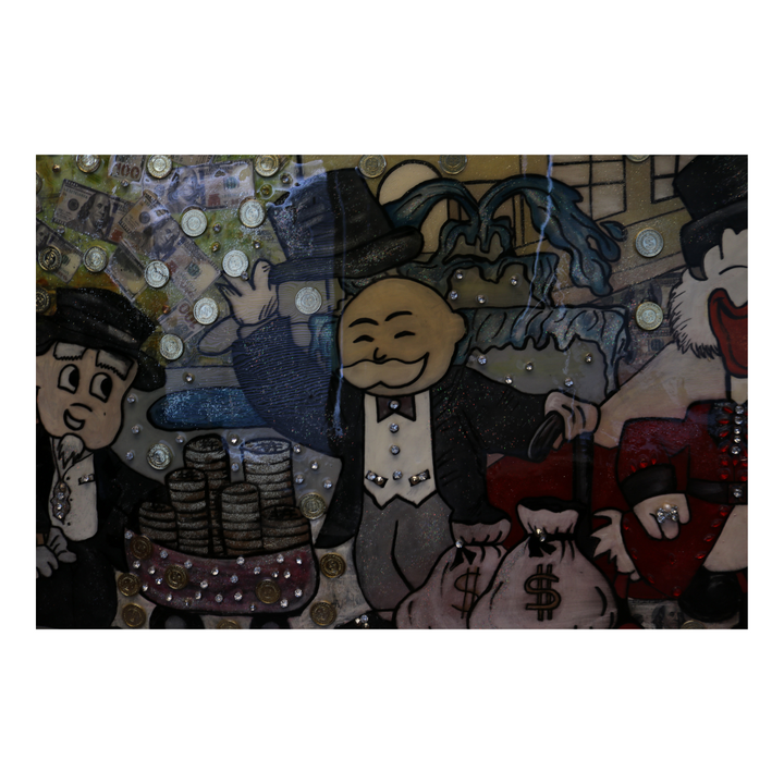 Khalil Douisse "Kings Rule" The Monopoly Man 39x60 Canvas