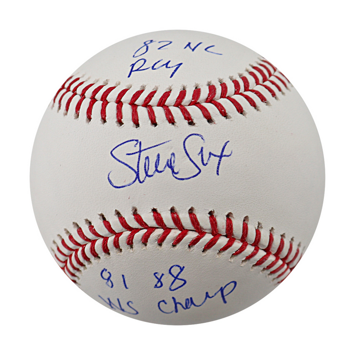 Steve Sax Los Angeles Dodgers Autographed Multi Inscribed OMLB Baseball JSA COA