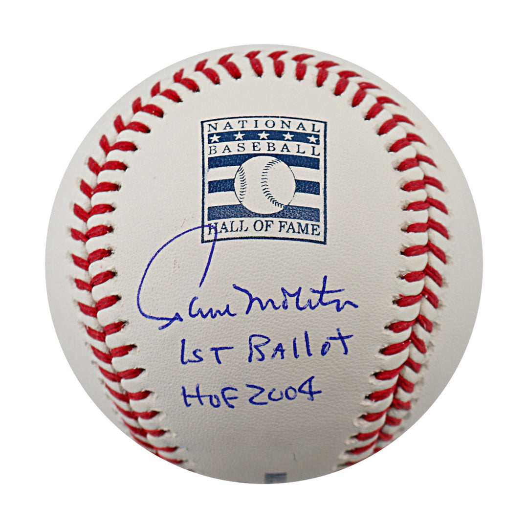 Paul Molitor Minnesota Twins Autographed Inscribed HOF Logo Baseball JSA COA