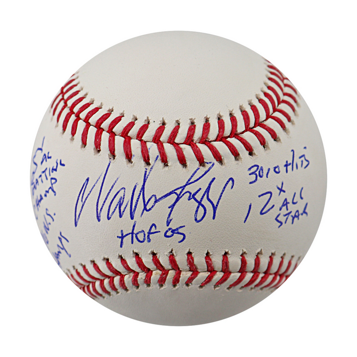 Wade Boggs Red Sox Yankees Autographed 5 Inscription OMLB Baseball JSA COA