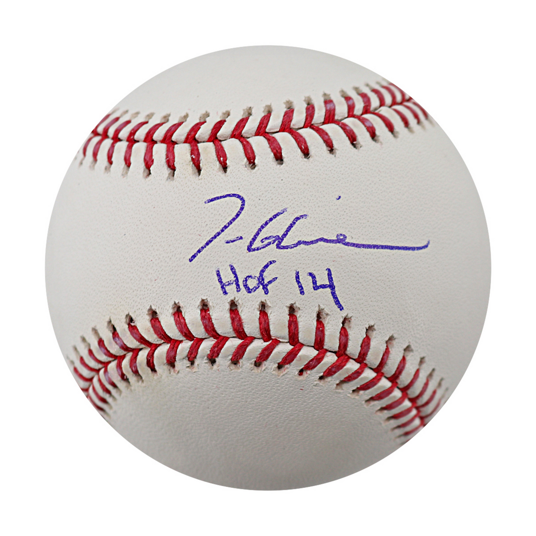 Tom Glavine Atlanta Braves Autographed Inscribed OMLB Baseball JSA COA
