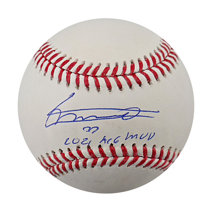 Vladimir Guerrero Jr Toronto Blue Jays Autographed Inscribed ASG MVP OMLB Baseball JSA COA