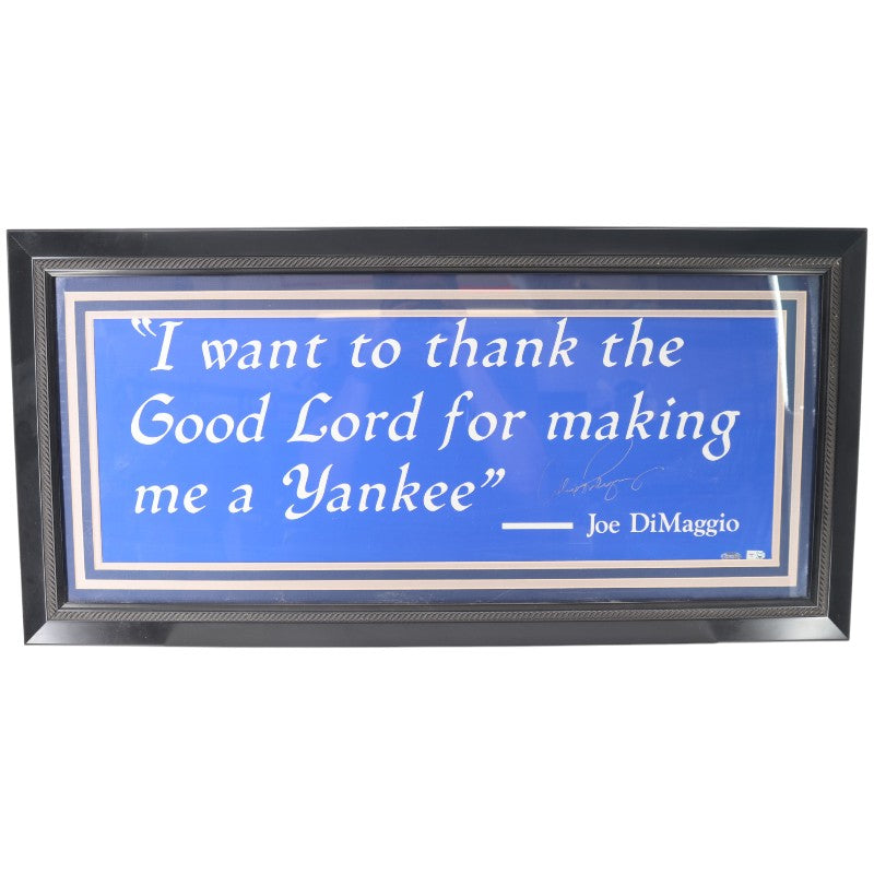 Alex Rodriguez New York Yankees Autographed Framed 11x29 DiMaggio Quote MLB/Steiner Holo 