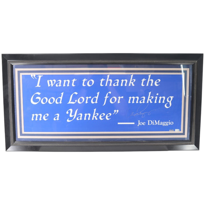 Alex Rodriguez New York Yankees Autographed Framed 11x29 DiMaggio Quote MLB/Steiner Holo 