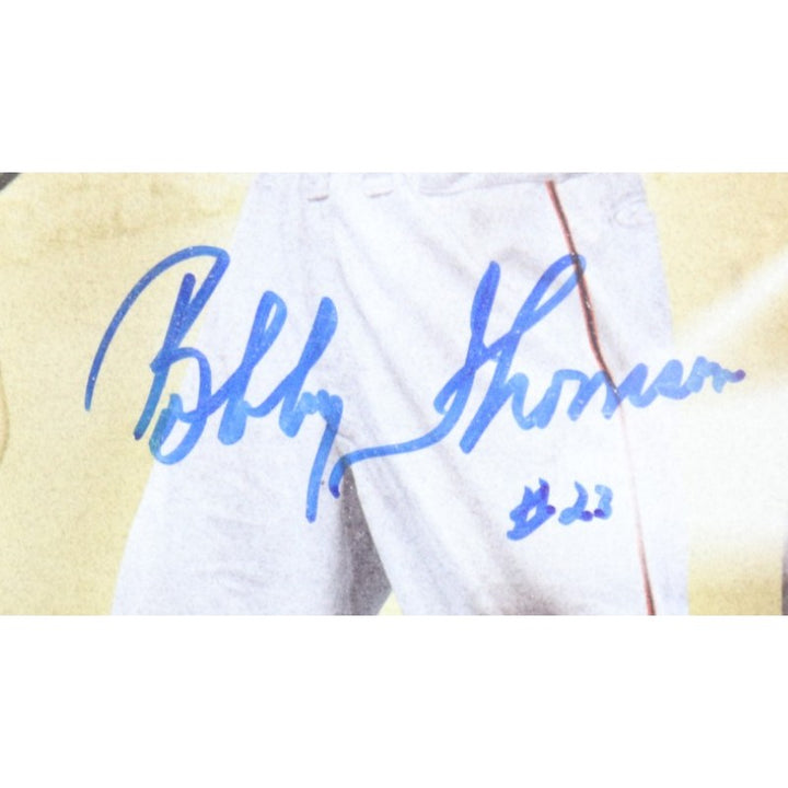 Bobby Thompson Ralph Branca Signed 36 x 12 Framed Panoramic MAB COA