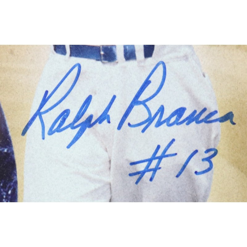 Bobby Thompson Ralph Branca Signed 36 x 12 Framed Panoramic MAB COA