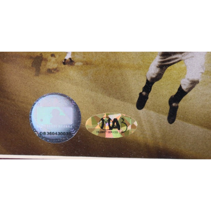 Bobby Thompson Ralph Branca Signed 36 x 12 Framed Panoramic MAB COA