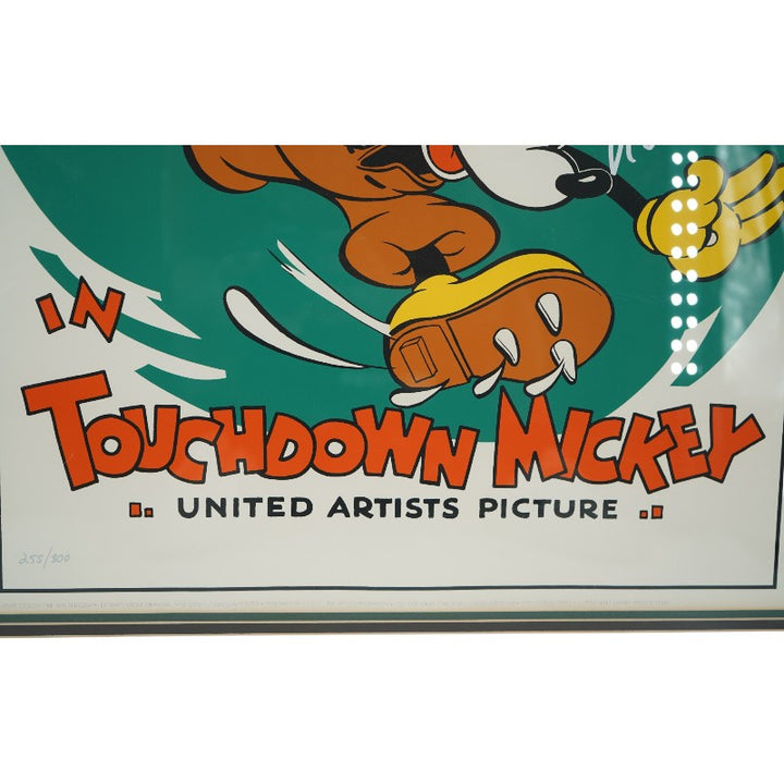 Joe Namath Touchdown Mickey Signed 18x28 Framed Litho LE 255/300 AAC LOA
