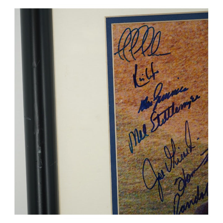 Jeter Rivera 1998 New York Yankees World Series Team Signed 16x20 Framed Photo LE 123/125 Steiner COA