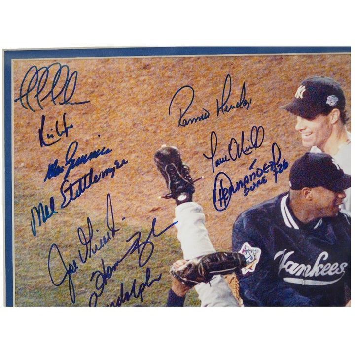 Jeter Rivera 1998 New York Yankees World Series Team Signed 16x20 Framed Photo LE 123/125 Steiner COA