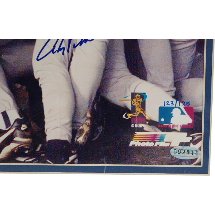 Jeter Rivera 1998 New York Yankees World Series Team Signed 16x20 Framed Photo LE 123/125 Steiner COA