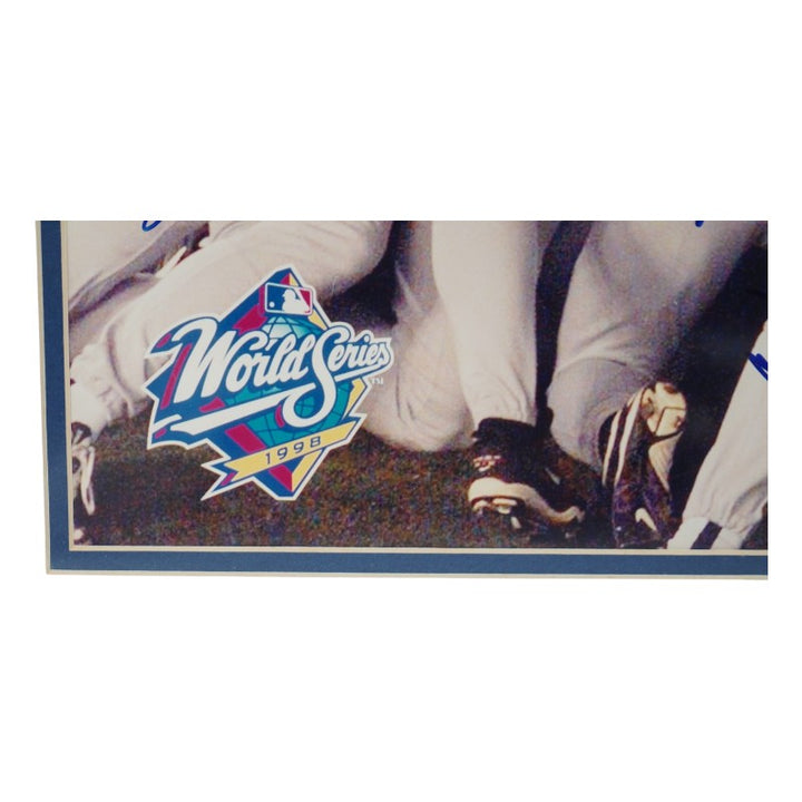 Jeter Rivera 1998 New York Yankees World Series Team Signed 16x20 Framed Photo LE 123/125 Steiner COA