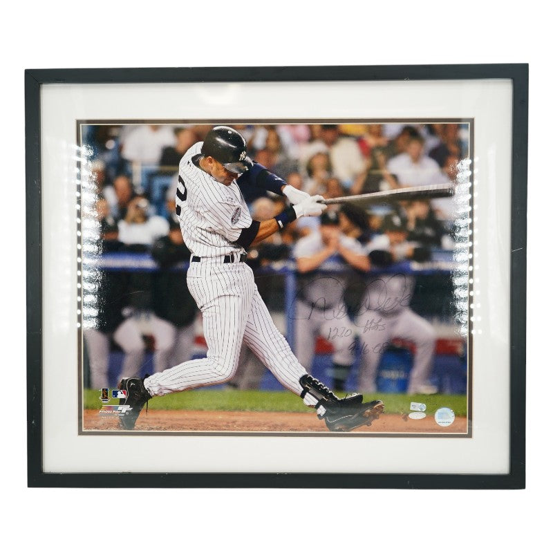 Derek Jeter New York Yankees Autographed Inscribed Framed 16x20 Photo Steiner COA