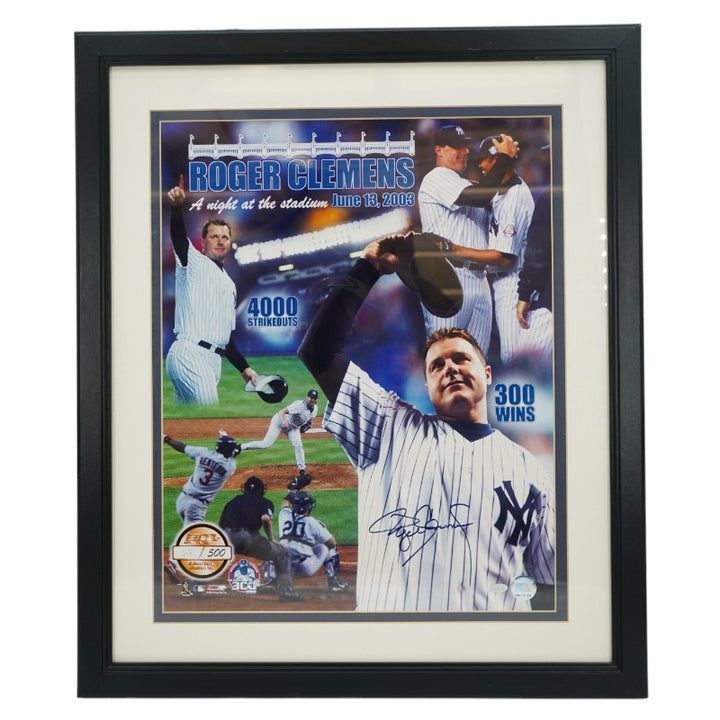 Roger Clemens New York Yankees Autographed Framed 4000 K 300 W 16x20 Photo LE 69/500 MAB Holo 