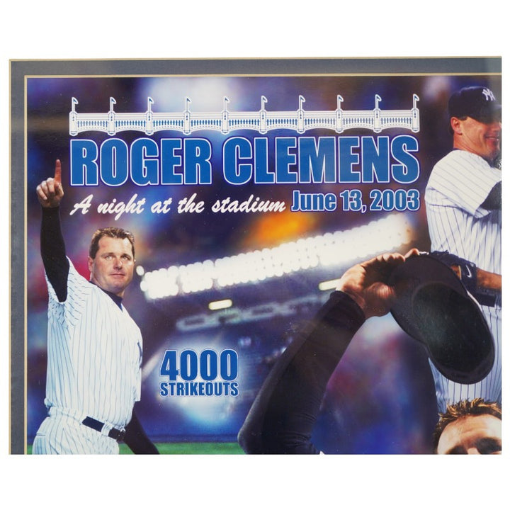 Roger Clemens New York Yankees Autographed Framed 4000 K 300 W 16x20 Photo LE 69/500 MAB Holo