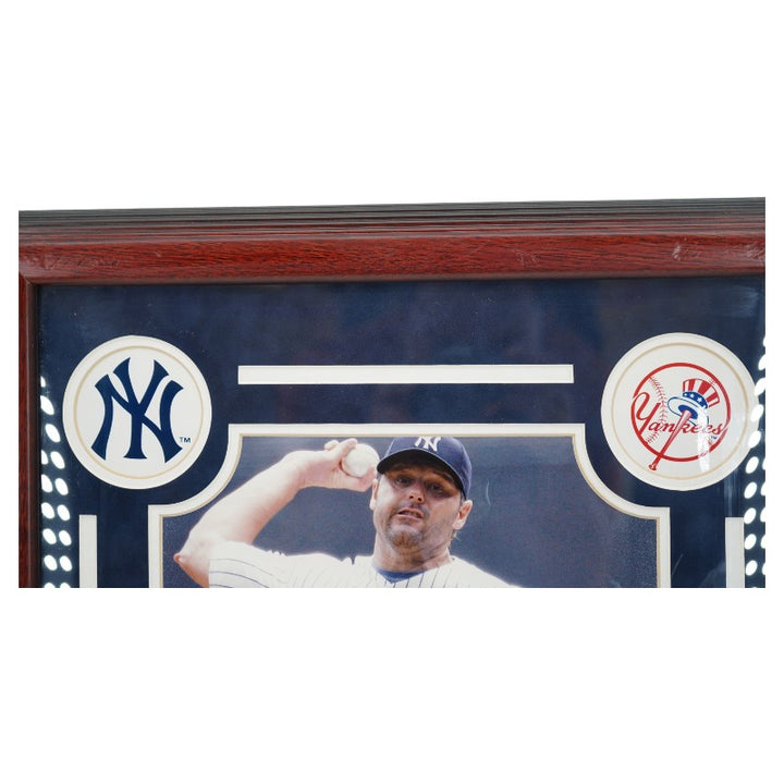 Roger Clemens NY Yankees Signed 8x10 Photo Game Used Dirt Collage Steiner LOA