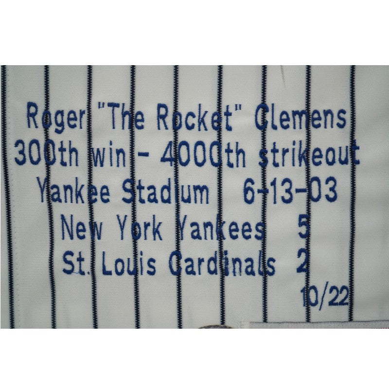 Roger Clemens Yankees Signed Embroidered Framed Jersey Tri Star Holo