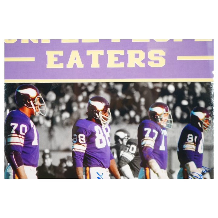 Marshall Page Larsen Eller Minnesota Vikings Purple People Eaters Multi Signed Framed 16x20 Photo MAB Holo