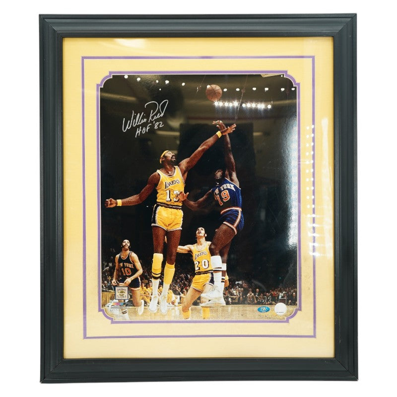 Willis Reed New York Knicks Signed Inscribed 16x20 Framed Photo MAB COA