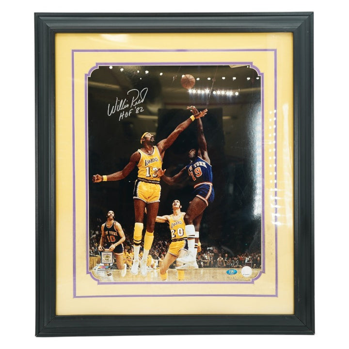 Willis Reed New York Knicks Signed Inscribed 16x20 Framed Photo MAB COA