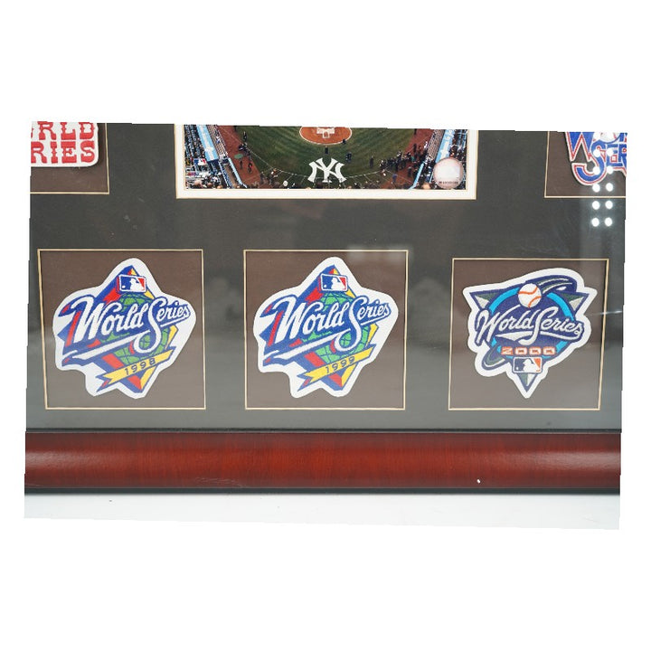 New York Yankees 26 World Series Patches Framed 7x9 Photo Collage