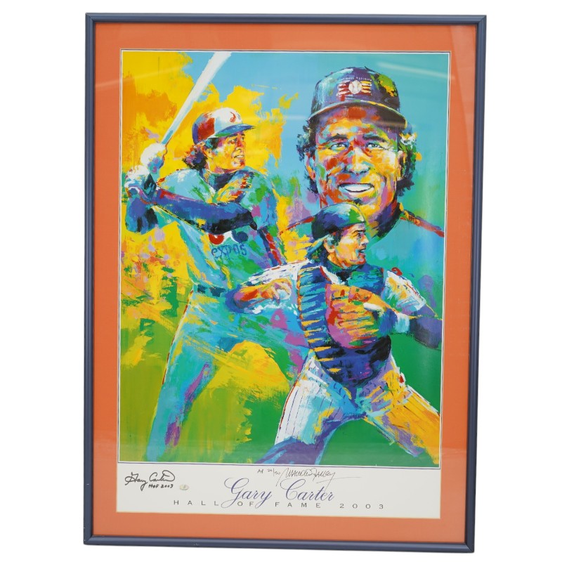 Gary Carter New York Mets Autographed 20x28 Litho AP LE 24/50 Carter Holo Only