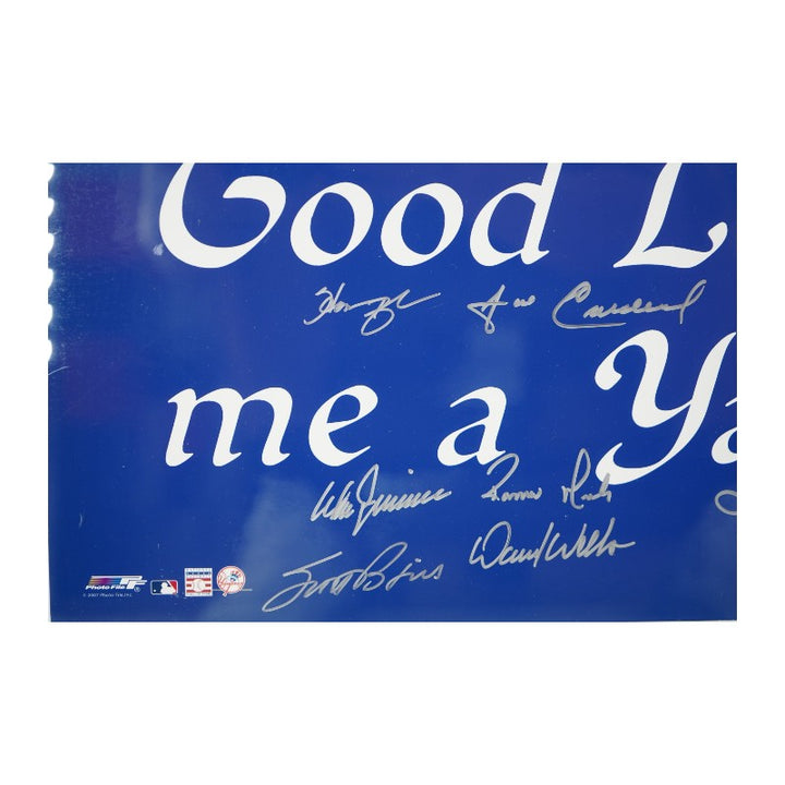 1998 NY Yankees Team Signed Framed DiMaggio Quote 11x29 LE 9/18 Steiner COA