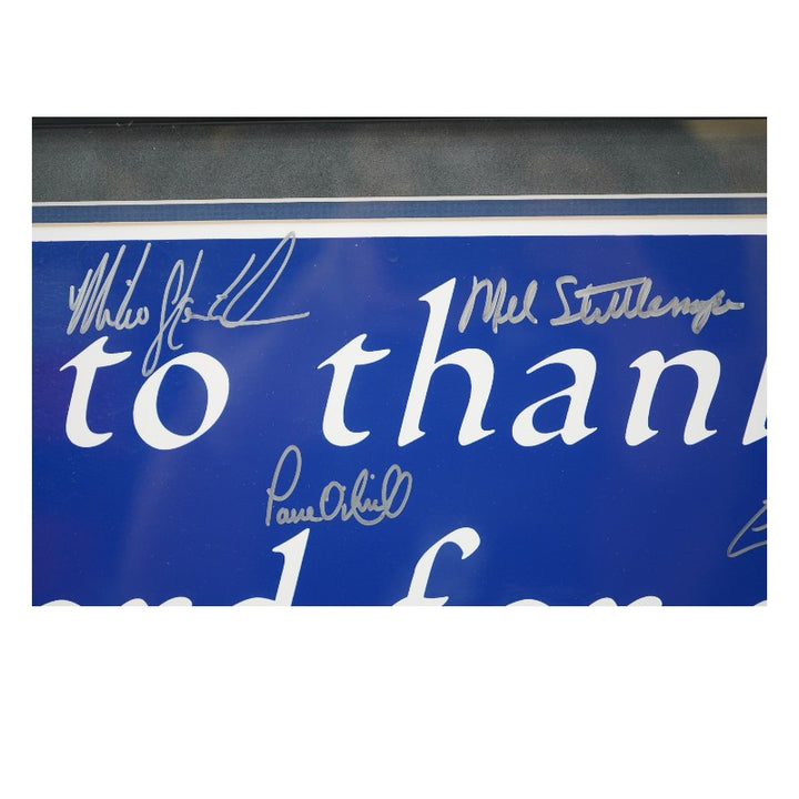 1998 NY Yankees Team Signed Framed DiMaggio Quote 11x29 LE 9/18 Steiner COA