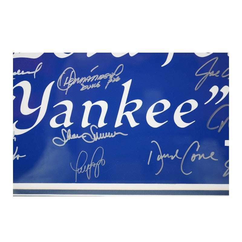1998 NY Yankees Team Signed Framed DiMaggio Quote 11x29 LE 9/18 Steiner COA