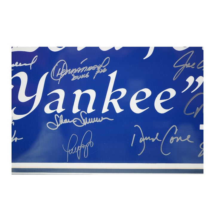1998 NY Yankees Team Signed Framed DiMaggio Quote 11x29 LE 9/18 Steiner COA