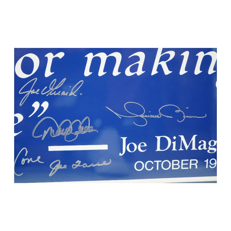 1998 NY Yankees Team Signed Framed DiMaggio Quote 11x29 LE 9/18 Steiner COA
