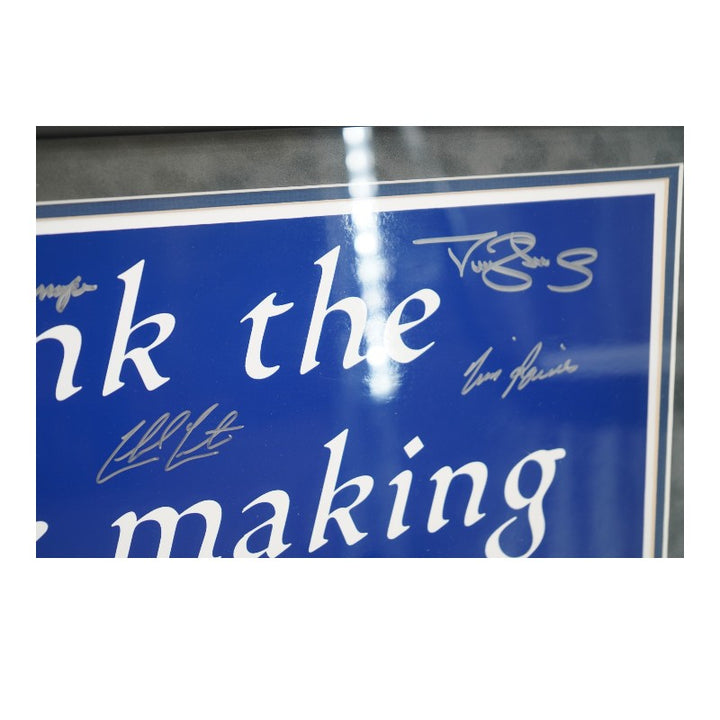 1998 NY Yankees Team Signed Framed DiMaggio Quote 11x29 LE 9/18 Steiner COA