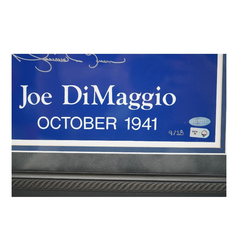 1998 NY Yankees Team Signed Framed DiMaggio Quote 11x29 LE 9/18 Steiner COA