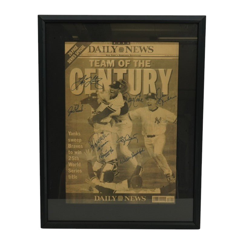Clemens Posada Cone New York Yankees 1999 WS Multi Signed 14x20 Daily News Newspaper JSA COA
