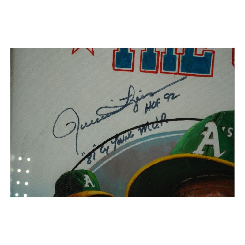 Rollie Fingers Tom Seaver Mets Athletics Autographed Inscribed Framed 19x23 Litho COA